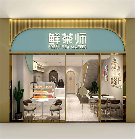 茶饮店铺装修设计-公装效果图_装一网装修效果图