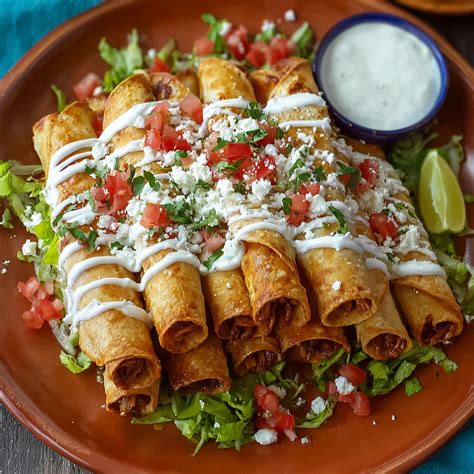 Quick & Easy Chicken Flautas Mexicanas Recipe