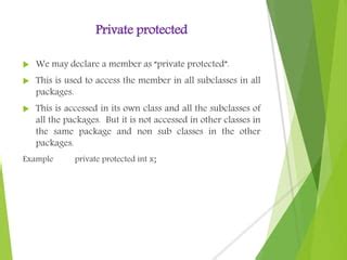 Image result for Fprotected Access Modifiers in Java