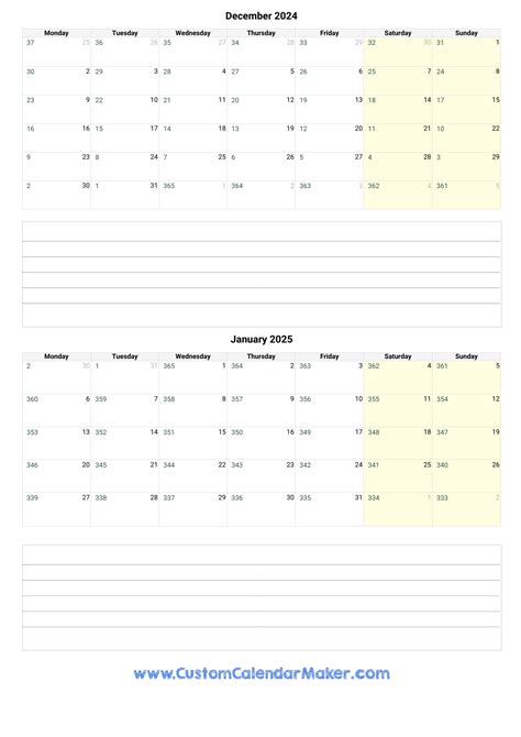 December 2024 And January 2026 Calendar Printable