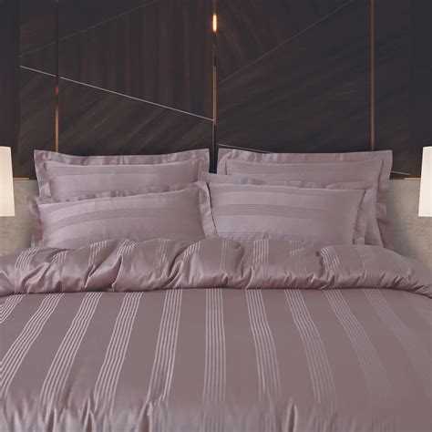 Malako Turin Wine Stripes 550TC Cotton King Size 6 Piece Comforter Set ...