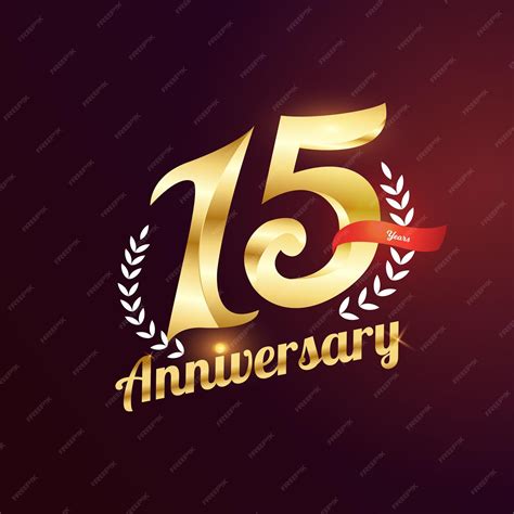 Premium Vector | 15th years anniversary logotype template design for ...