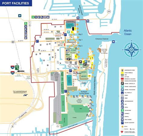 Map Of Fort Lauderdale Cruise Terminal Royal Caribbean Sandra Luxury