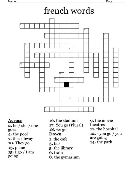 French River To The English Channel Crossword - prntbl ...