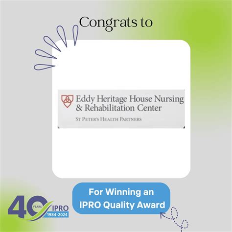IPRO on LinkedIn: Congratulations to Eddy Heritage House Nursing and ...