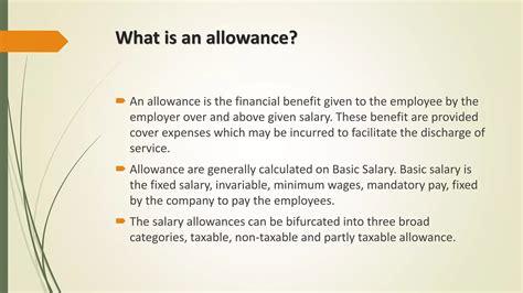 Allowances | PPTX