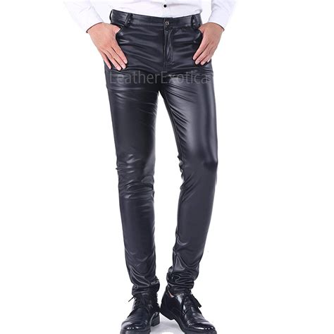 Corporate Style Five Pocket Men Leather Pant