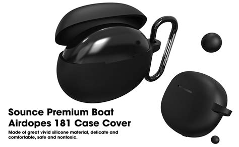 Sounce Earphone Case Cover Compatible with Boat Airdopes 181, Soft ...