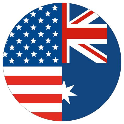 USA vs Australia. Flag of United States of America and Australia in ...