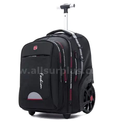 WMHYLYH Waterproof Rolling Backpack - Black | AllSurplus | Indianapolis