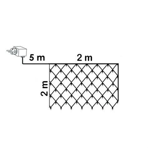 Novogodišnja rasveta LED svetleća mreža KDL 137 | Volim svoj dom