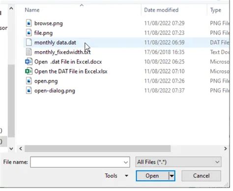 Image result for Open DAT in Excel
