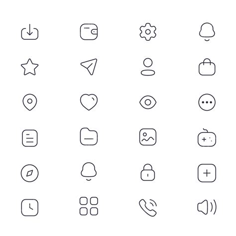 Commonly Used Icons Mobile Phone Icons Simple Vector Illustration, Simple, Mobile Phone Icon ...