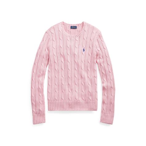 Pink Cable Knit Sweater