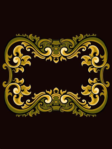 Classic engraved design in attractive golden brown tones vector ...