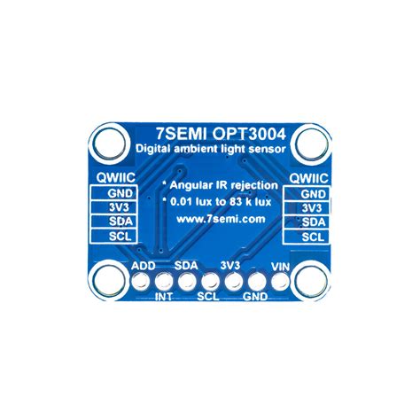 7Semi OPT3004 Digital Ambient Light Sensor Breakout – Robocraze