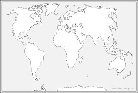 Free Printable Blank World Map Download - FREE Printable A-Z