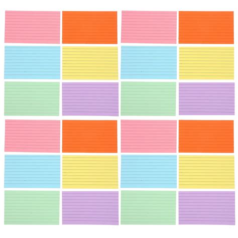 WORGEOUS 300pcs Colorful Index Cards With Lines Small Notepads For Home ...