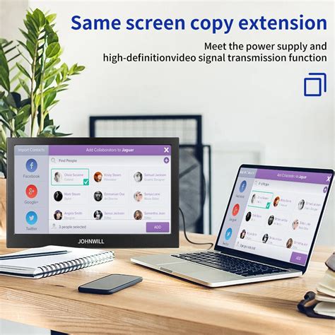 Portable Monitor hdmi touch screen 13.3 inch 2K PC PS4 Xbox 360 1080P ...