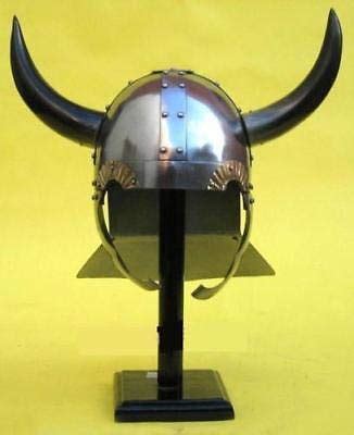 Buy QUALITYMUSICSHOP Viking Warrior Helmet with Original Horns 16 ...