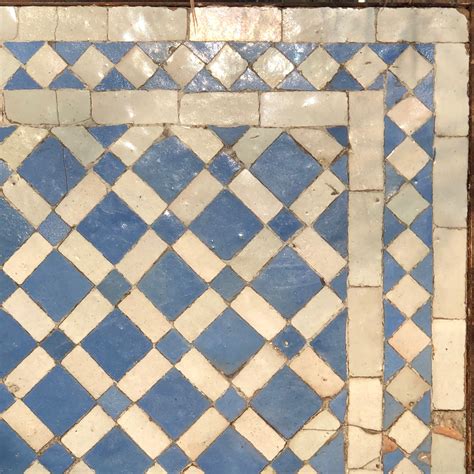 Blue and White Tile Floor for a Dreamy Home Decor