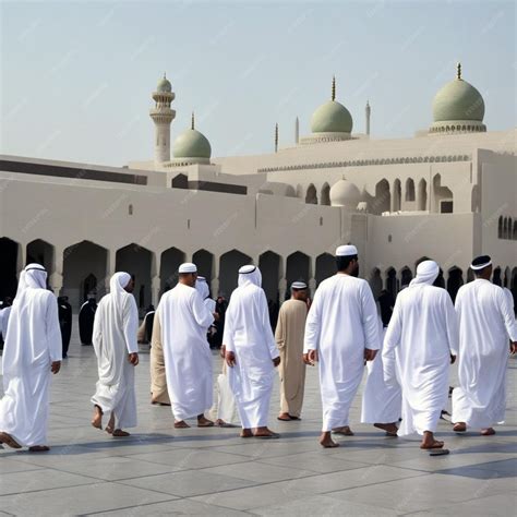 Premium Photo | A group of people in traditional white robes