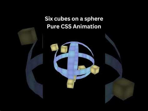 Six cubes on a sphere Pure CSS Animation | Demo Coding