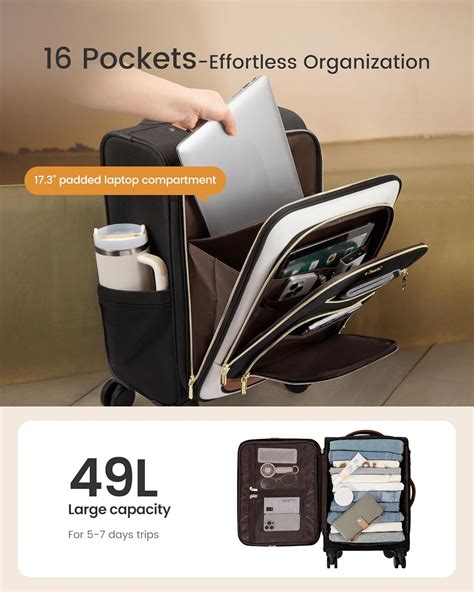 LOVEVOOK Carry on Luggage 22x14x9 Airline Approved, India | Ubuy