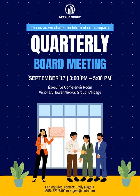 Business Meeting Invitation Poster 的图像结果