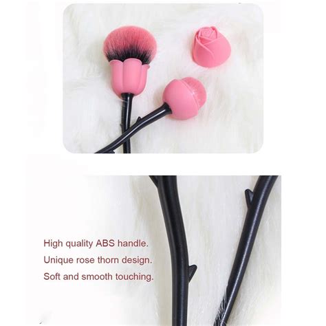 Buy Coshine Pro Enchanted Rose Flower Makeup Brushes, For foundation, 2 ...