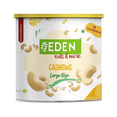 EDEN nuts & More LARGE Size 250g| 100% Natural Premium Whole cashew ...
