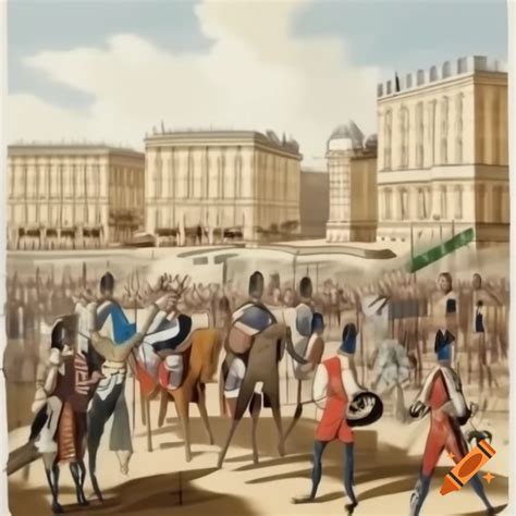 Drawing representing the french revolution on Craiyon