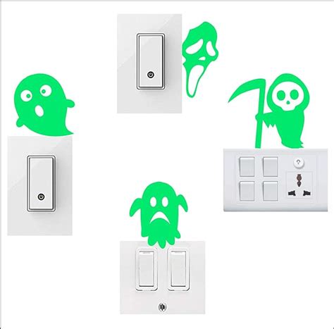 Buy Sticker Hub Ghost Night Glow Switch Board Wall Sticker (11 cm x 14 ...