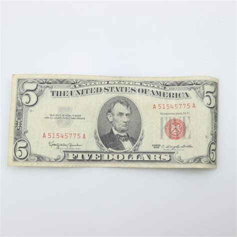 1963 US Note $5 Dollar Bill | Property Room