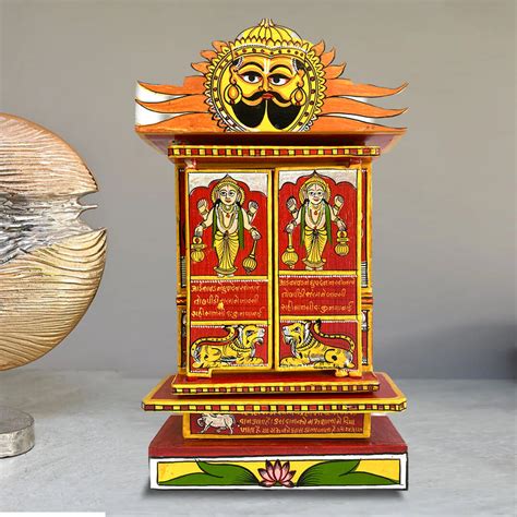 Rajasthani Kaavad Art |Marwari Kaavad with 51 stories | Orange - Multi ...