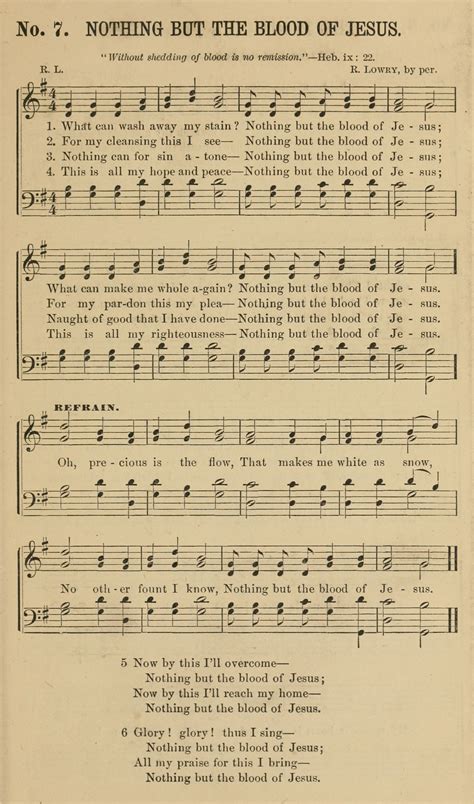 Nothing but the Blood of Jesus — Hymnology Archive