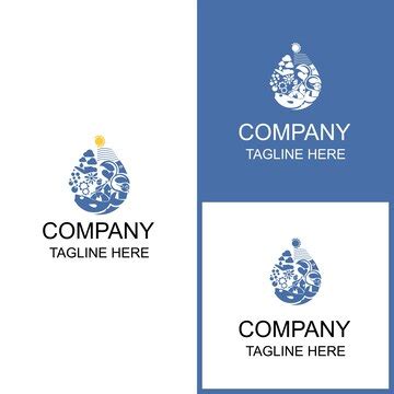 Nature and human activity logo designs can be used for brands and ...