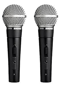 Shure SM58S Professional Vocal XLR Microphone W/On/Off Switch (2 Pack ...