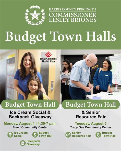 Commissioner Lesley Briones | I’m hosting two budget town halls next ...