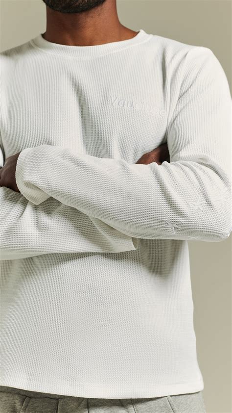 Waffle Thermal Long Sleeve - White – VAUCLUSE STUDIOS