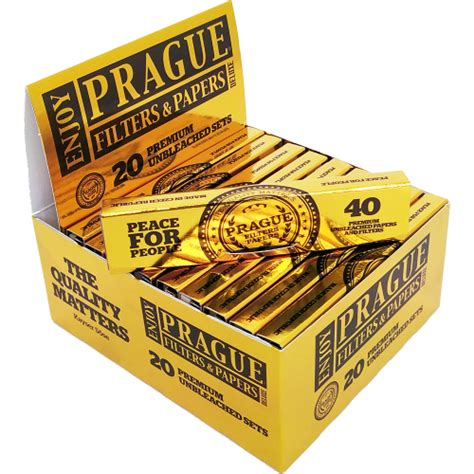 Prague Papers Unbleached KS + filtry Box - Etabak.com