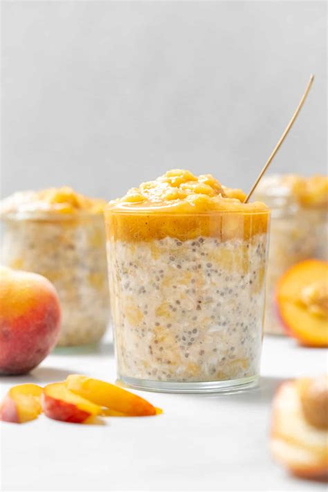 Peach Overnight Oats - Carmy - Easy Healthy-ish Recipes