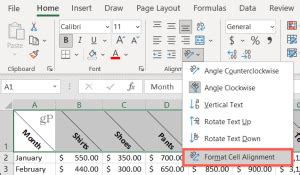 Image result for Rotating Text in Excel
