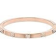 Swarovski Tactic bangle, White, Rose gold-tone finish : Amazon.in ...