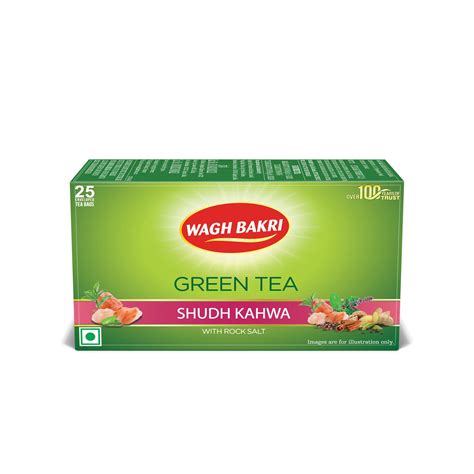 Buy Wagh Bakri Shudh Kahwa Green Tea Bags | Kahwa Tea