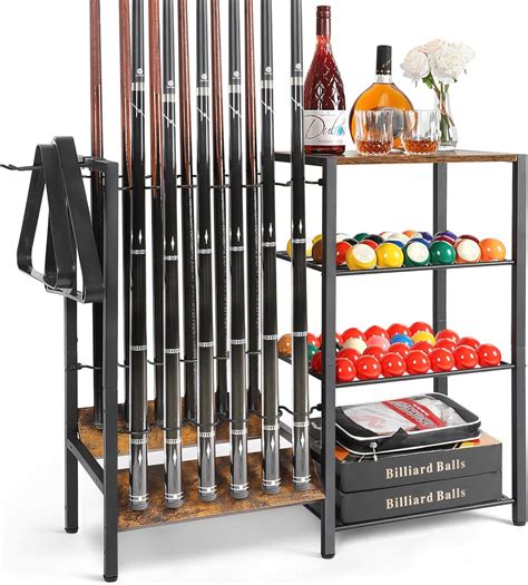 Amazon.com: Pool Stick Holder Rack Stand for 12 Cue Sticks -Large ...