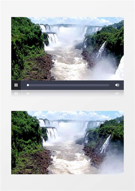 航拍_大自然壮丽绿色瀑布流水航拍视频素材模板下载_图客巴巴