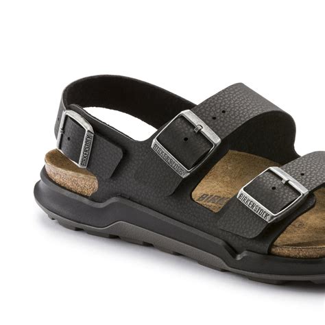 BIRKENSTOCK Milano Birko-Flor Sandal - Desert Soil Black and Khaki