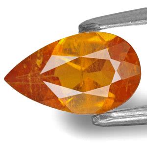 1.28-Carat Pear-Shaped Yellowish Orange Tajikistan Clinohumite :: $192 ...