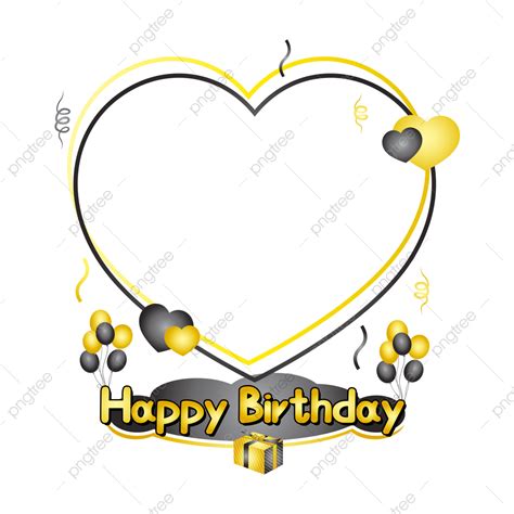 Gambar Selamat Ulang Tahun Bingkai Kuning, Bingkai, Selamat Ulang Tahun ...